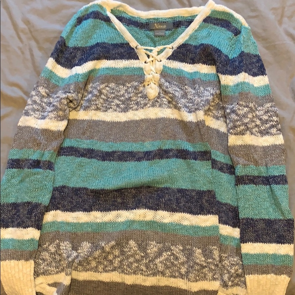 Blue striped sweater